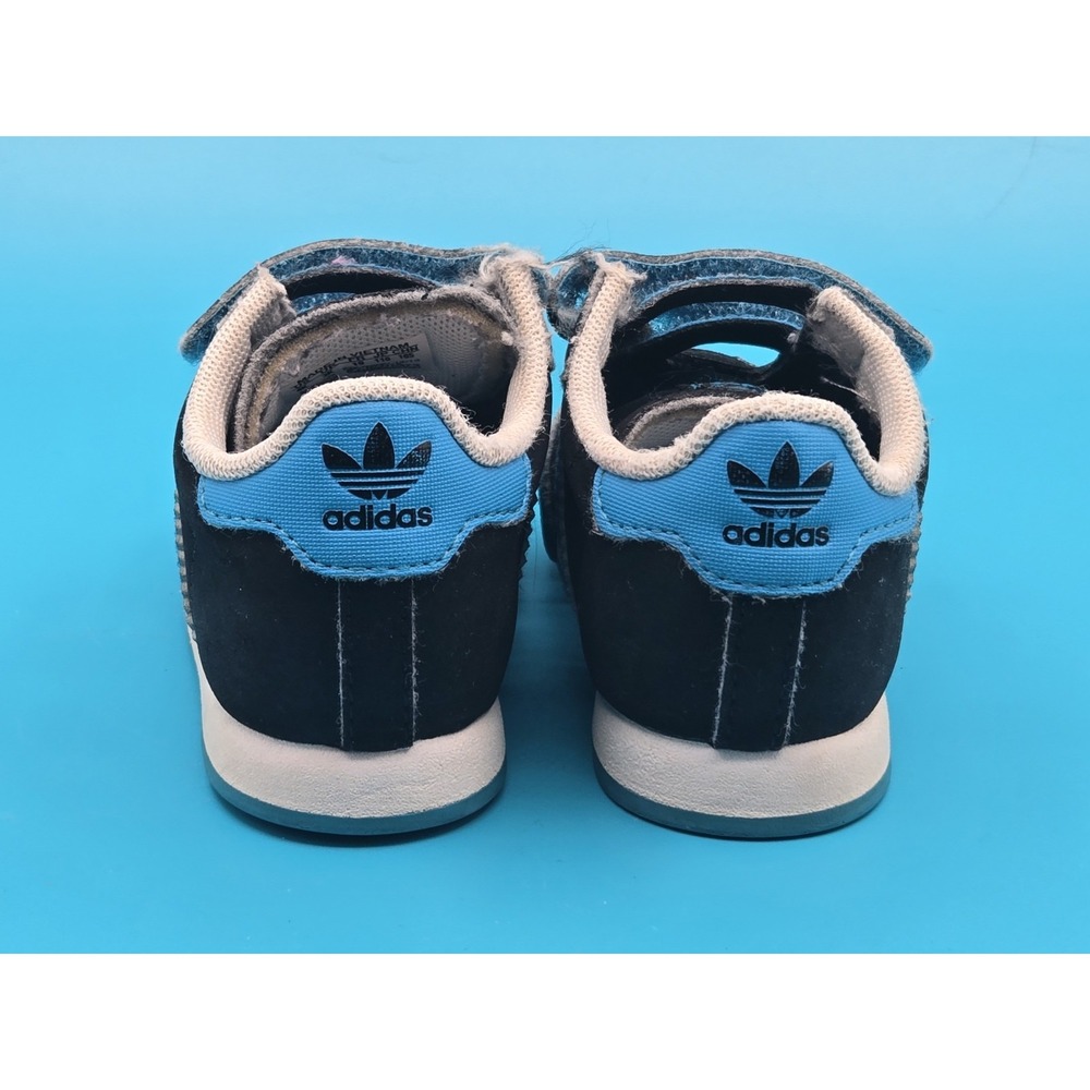 Adidas Black / Blue PYV 702001 Kids Size 4K Shoes Athletic Boys - Picture 5 of 11